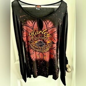 Authentic Harley long sleeve knit top